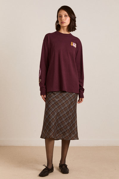 octavia skirt sheer multi check