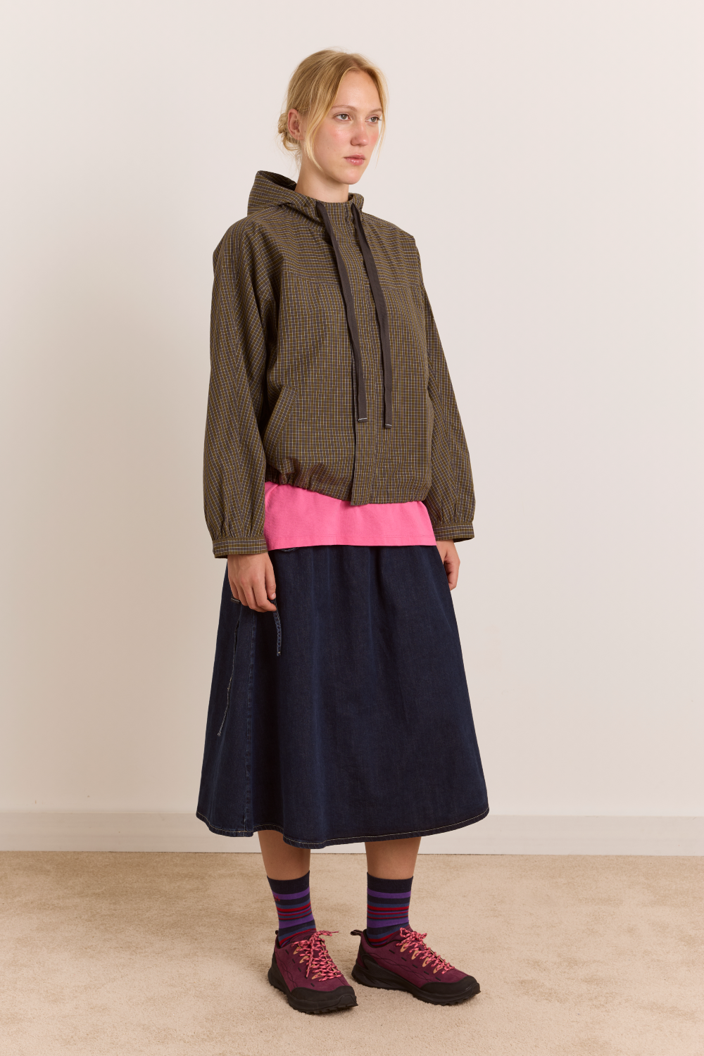 Blake Hooded Jacket - Orion Check – Damson Madder