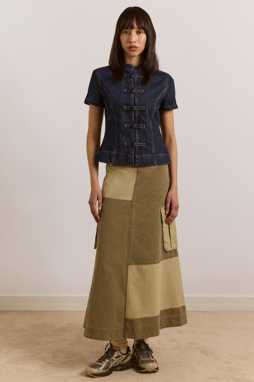 Marcelle Barn Midi Skirt - Olive – Damson Madder