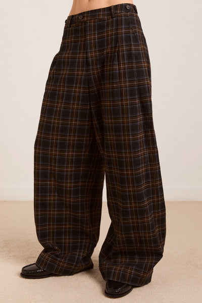 haisley check tailored trouser - multi