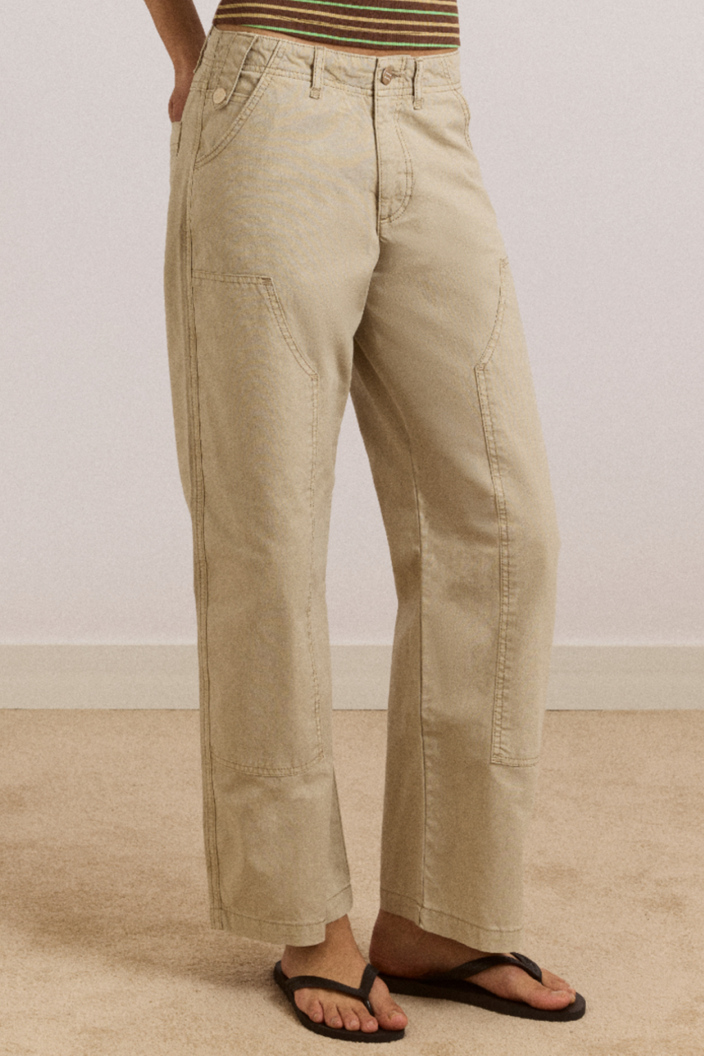 Cameron Trousers - Oyster – Damson Madder