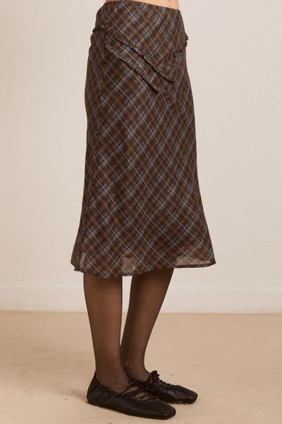 octavia skirt sheer multi check