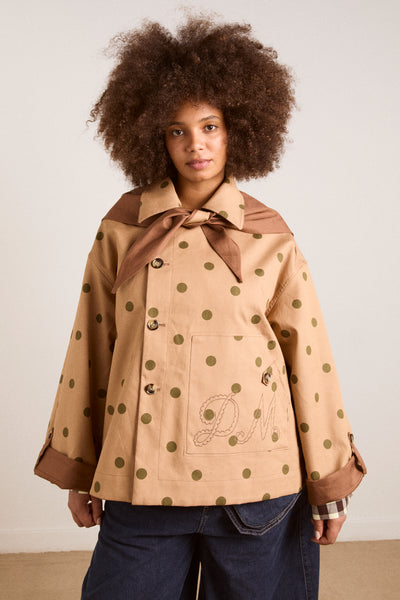 reversible jerry crop trench coat - camel spot