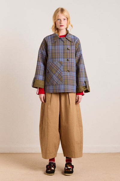 reversible jerry crop trench coat - olive