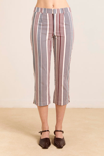 gaia capri trouser - multi business stripe