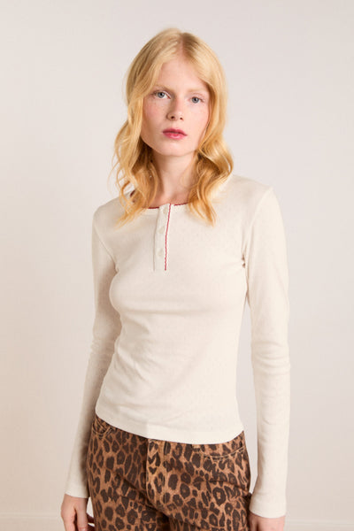 hester henley top - off white