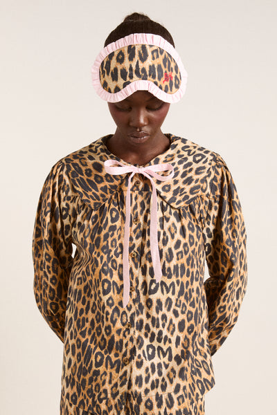 damson pj eye mask - leopard print