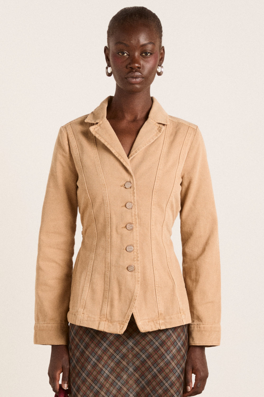 Francie Blazer - Tan – Damson Madder