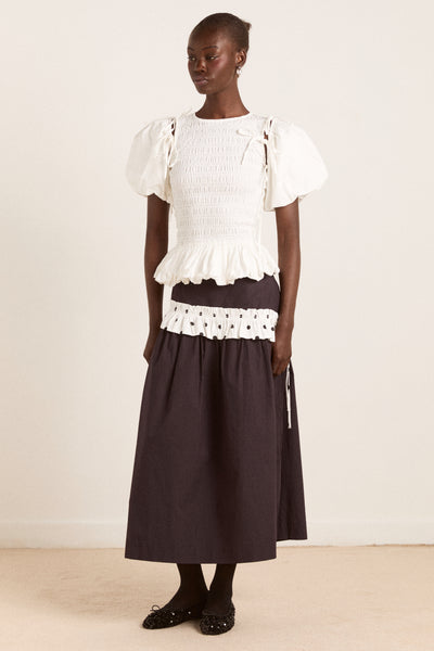 becca multi-way blouse - white