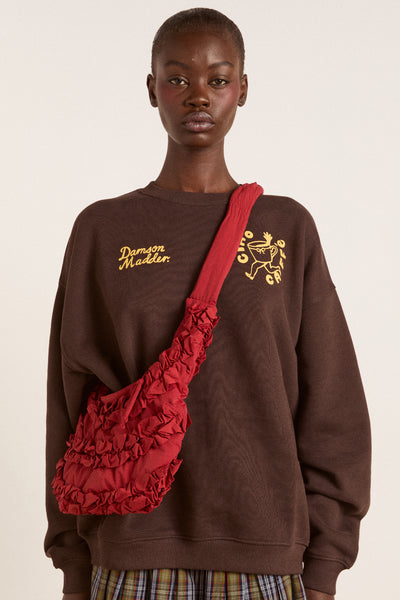 quinn slouchy bag - red