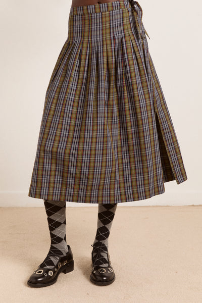josie midi skirt - multi check