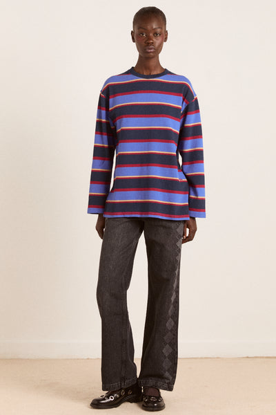 ali long sleeve tee - blue stripe