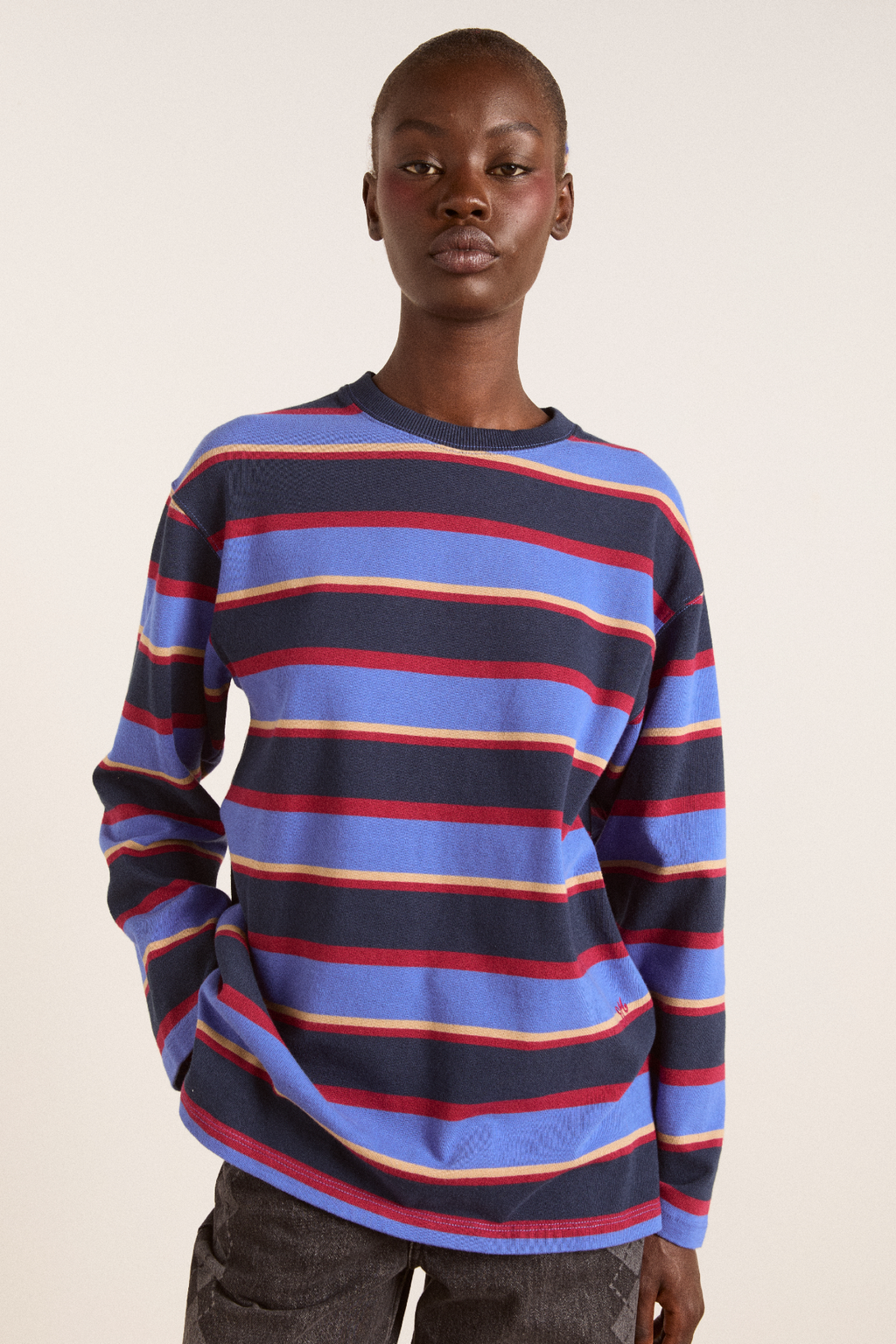 ali long sleeve tee - blue stripe