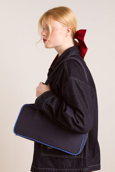 lenny large bowler bag - navy