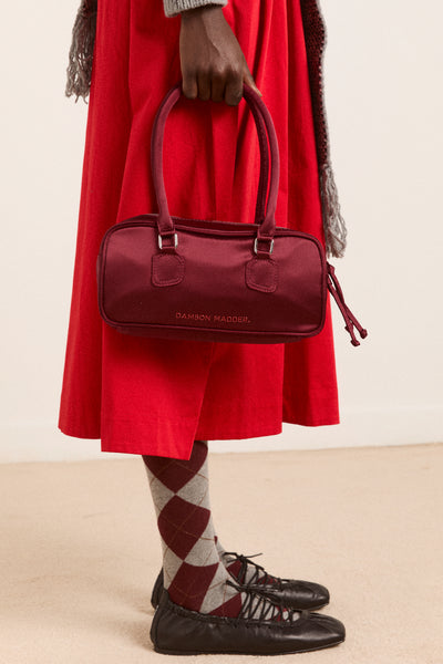 benny mini bowler bag - burg satin