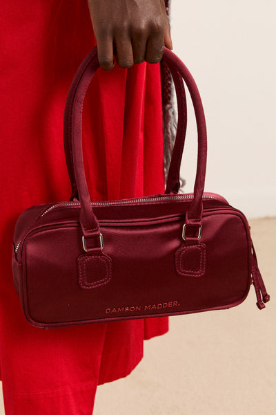benny mini bowler bag - burg satin