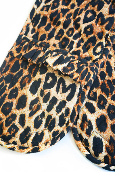 oven gloves - leopard