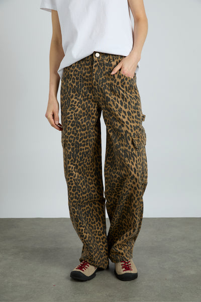 cargo jeans - leopard