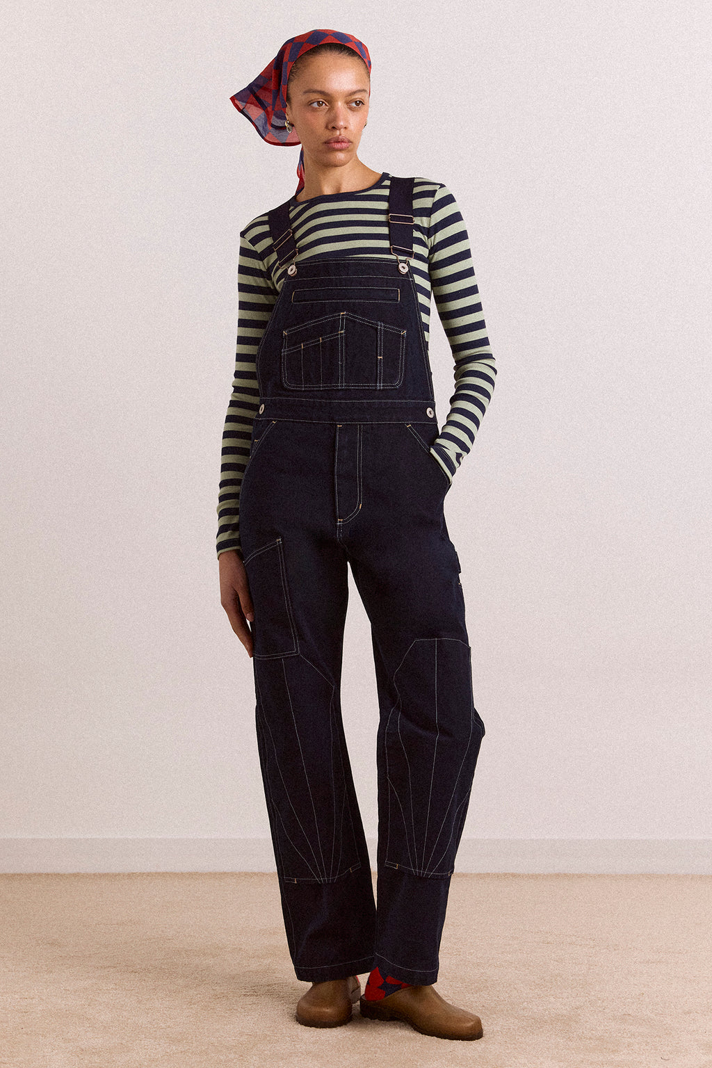 Lisa Workwear Denim Overalls – Damson Madder
