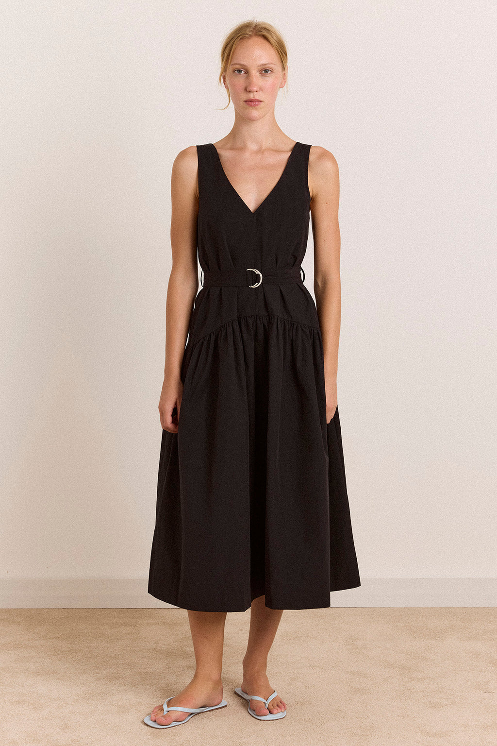 ワンピース deres relax dress black F size Dallas Midi Dress - Black – Damson Madder