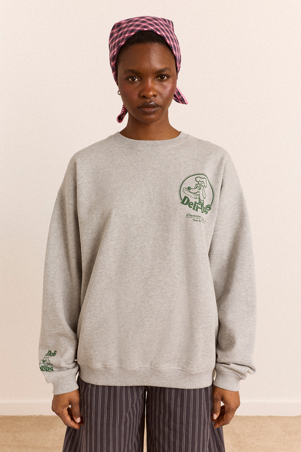 Deli Dog Sweatshirt - Grey Marl – Damson Madder