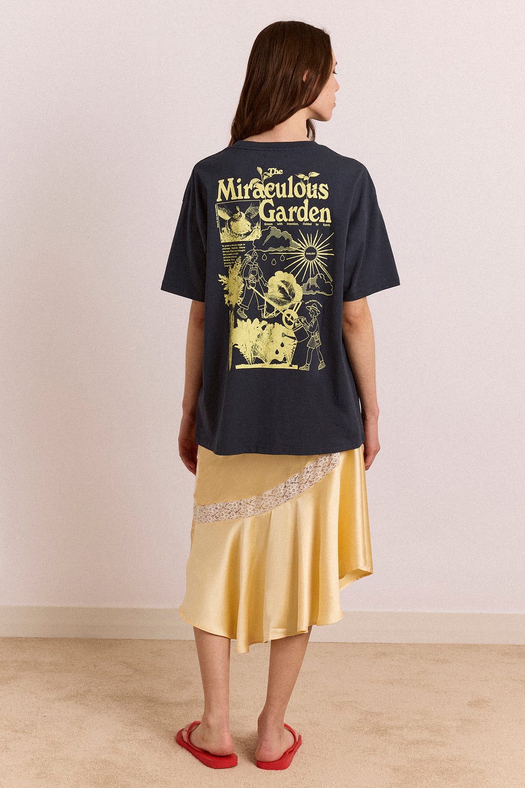 miraculous garden - navy t-shirt – Damson Madder