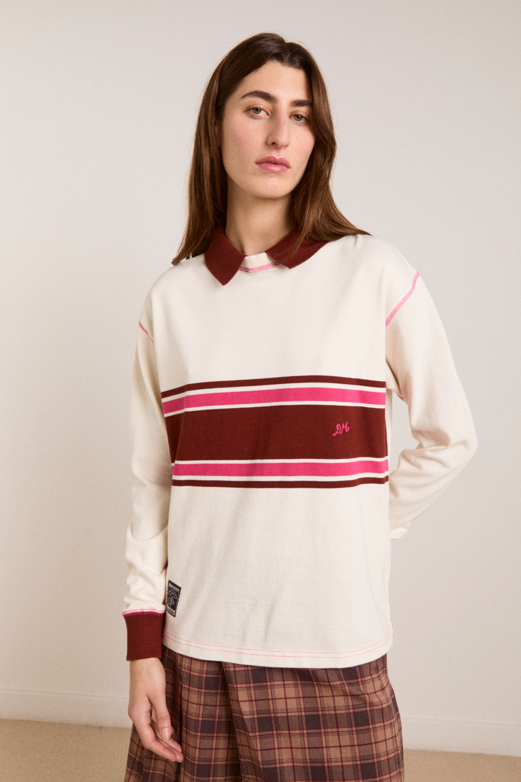 Olina Placement Stripe Rugby - Ecru – Damson Madder