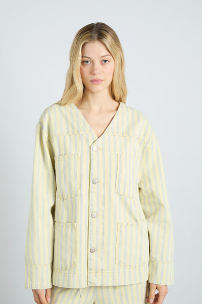 luca jacket - butter business stripe