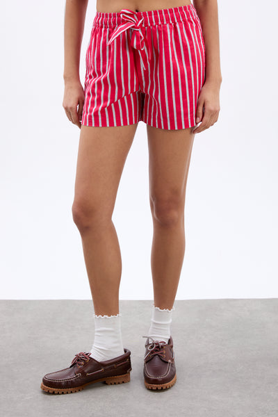 krissy boxer short - red stripe