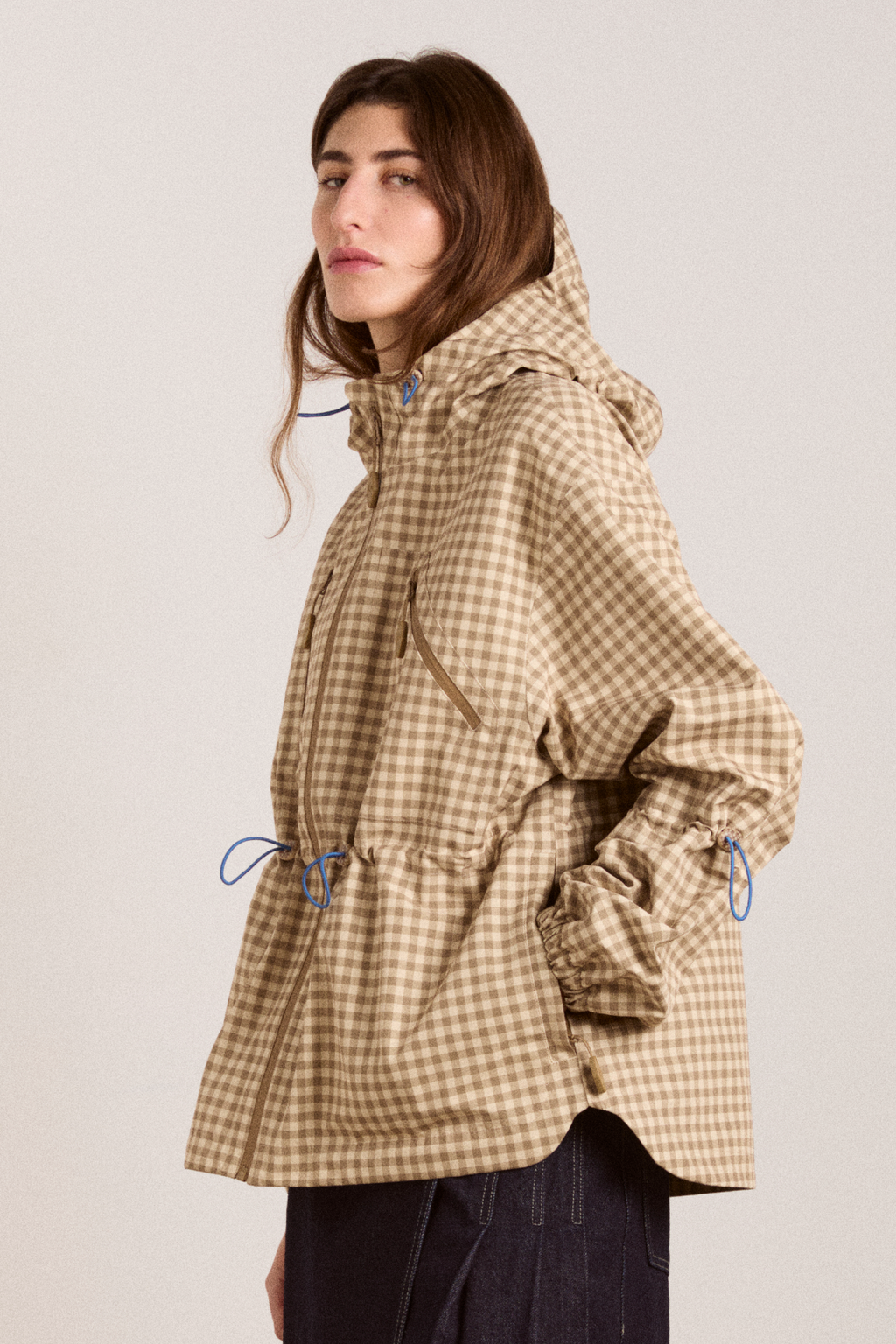 Matilda Raincoat Gingham Damson Madder