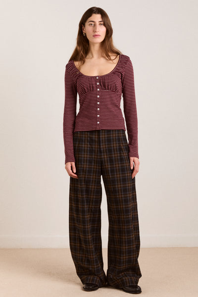 haisley check tailored trouser - multi