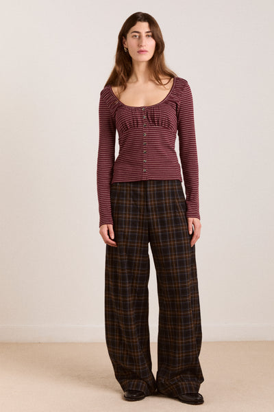 haisley check tailored trouser - multi