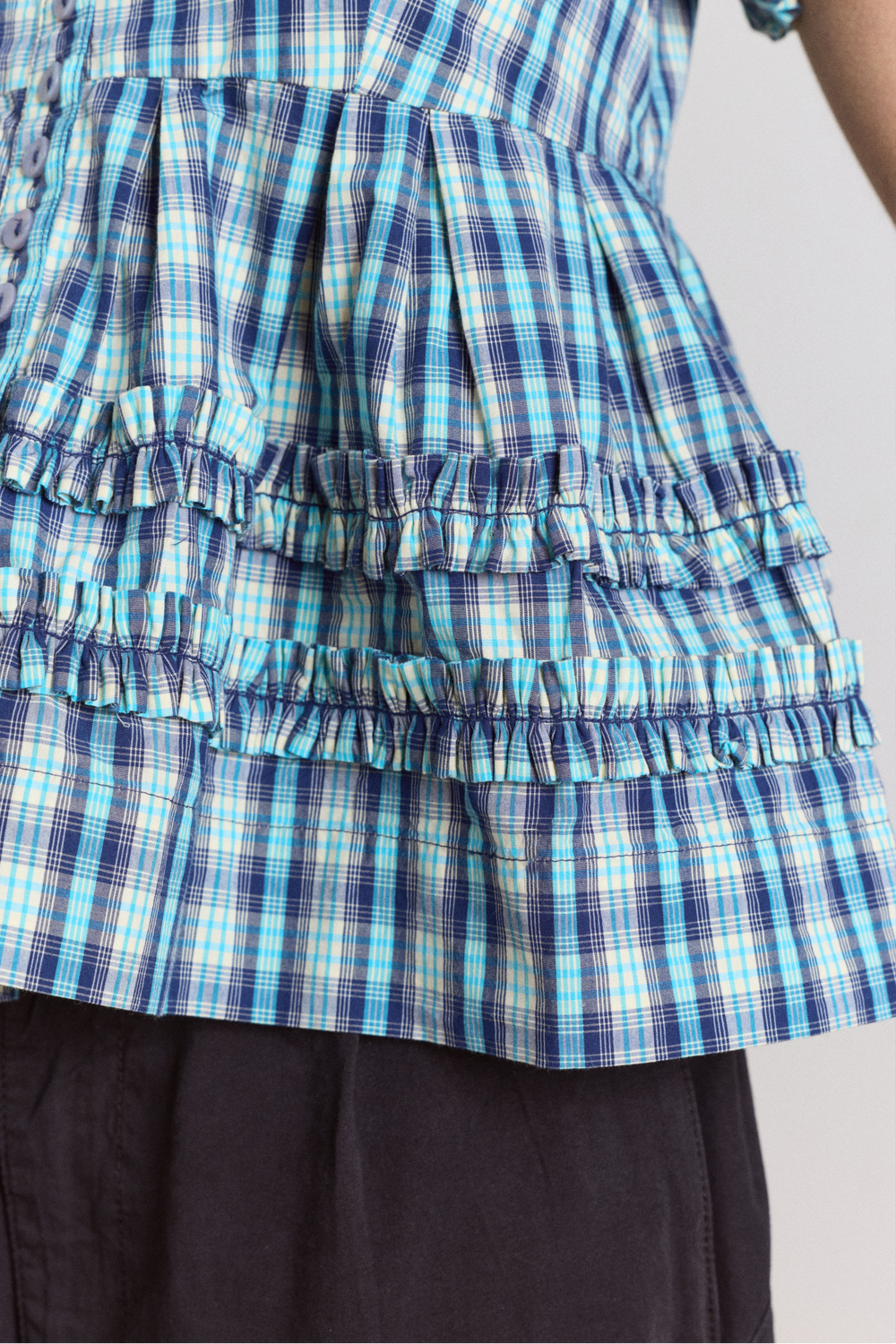 summer joy blouse- tomboy check