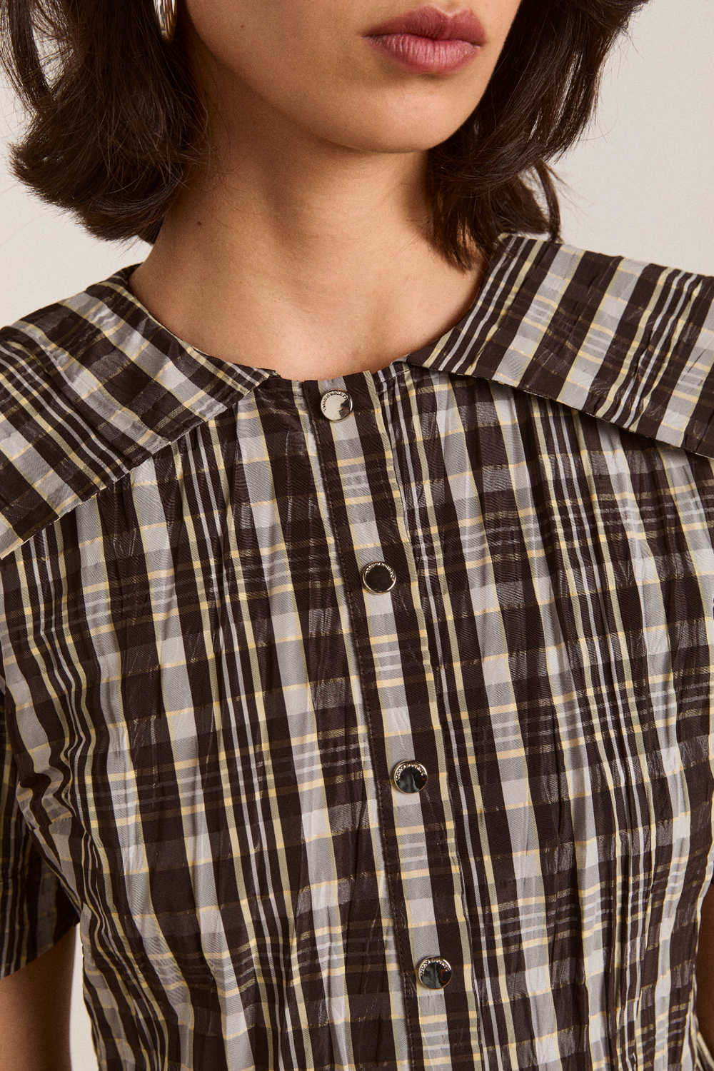 miley mini dress - yellow check