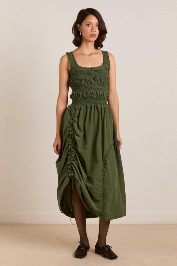 cynthia midi dress olive