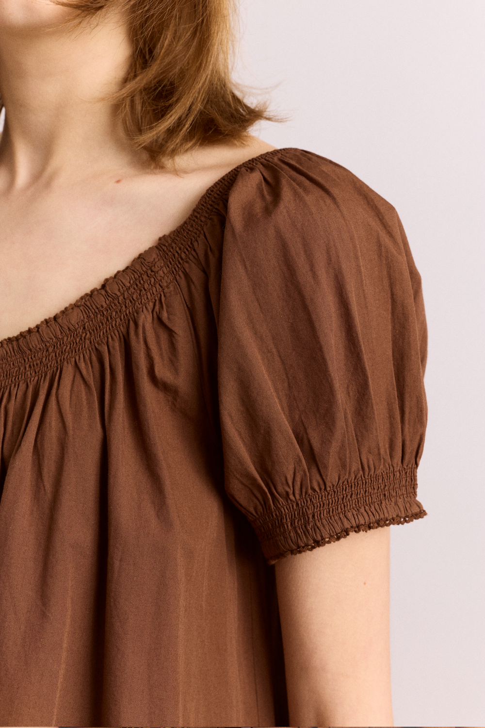 Noemie Mini Dress - Choc