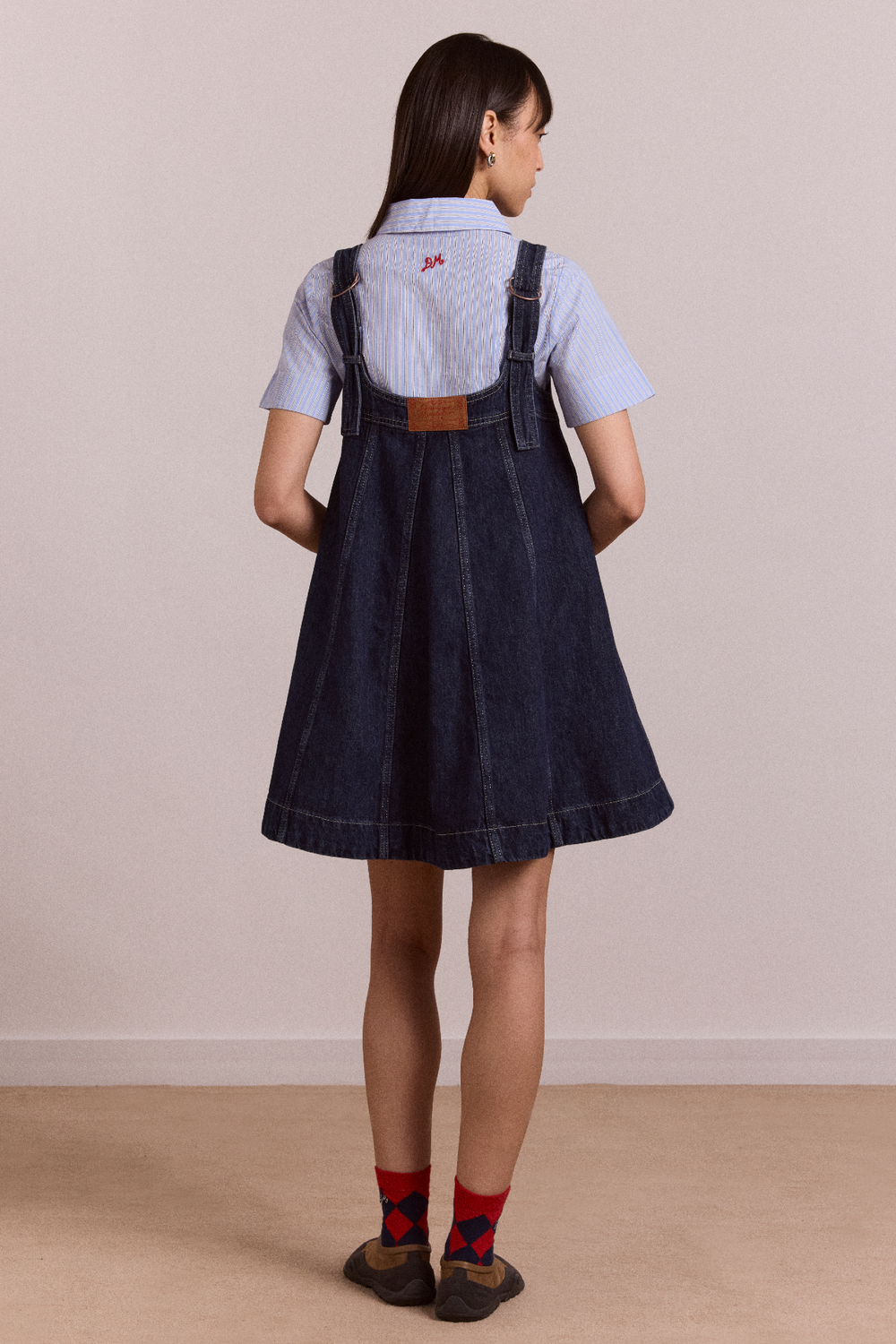 immy mini dress - dark wash