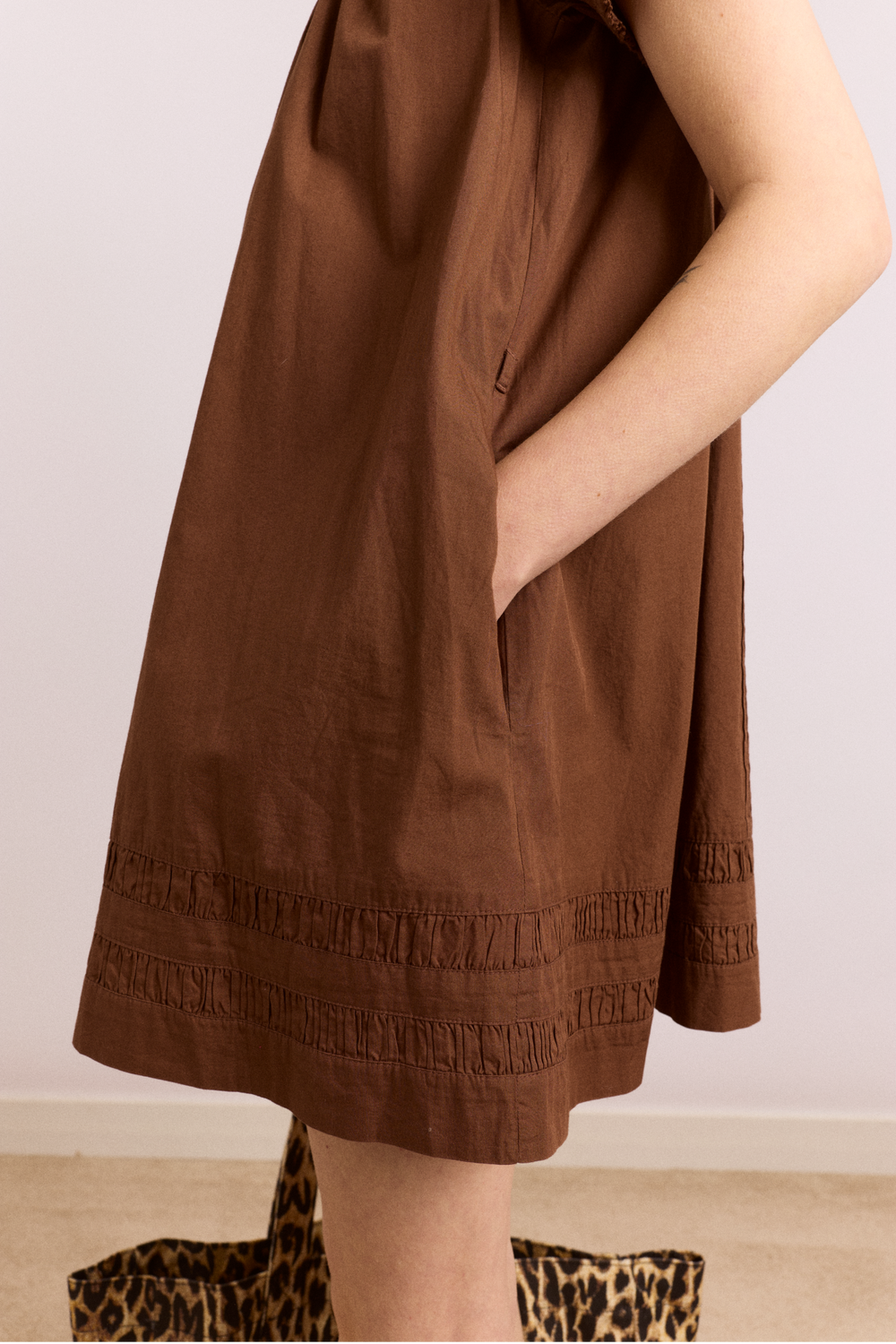 Noemie Mini Dress - Choc