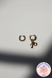 gold charm hoops - mini