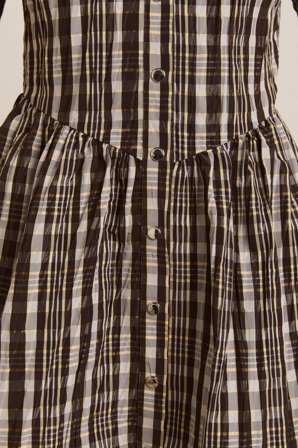 miley mini dress - yellow check