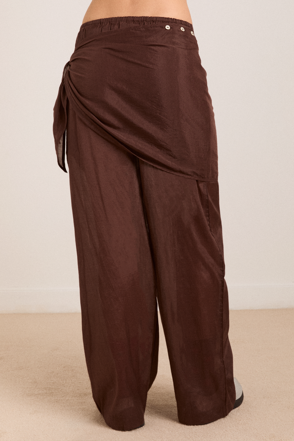 paula sarong trousers - sheer choc