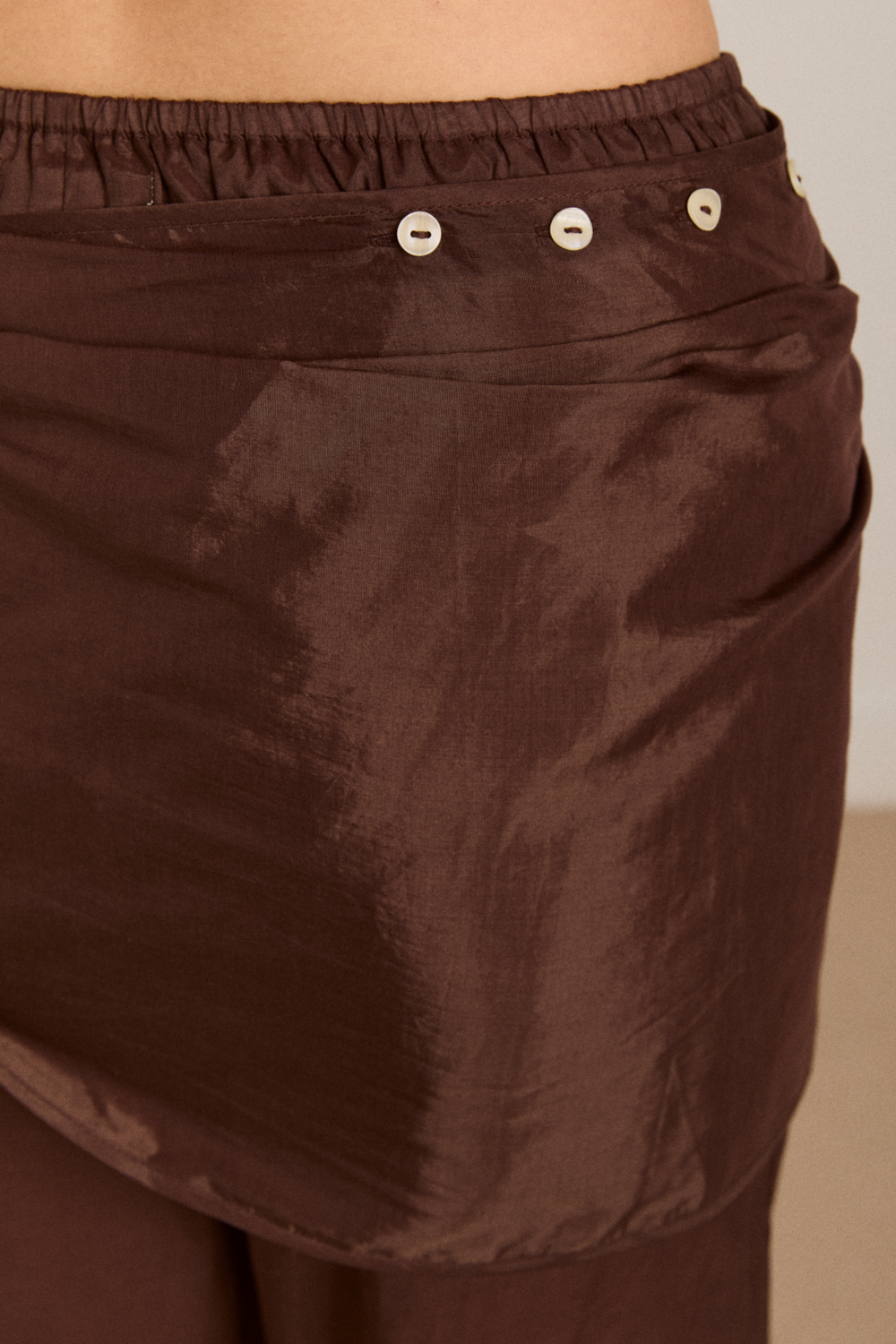 paula sarong trousers - sheer choc