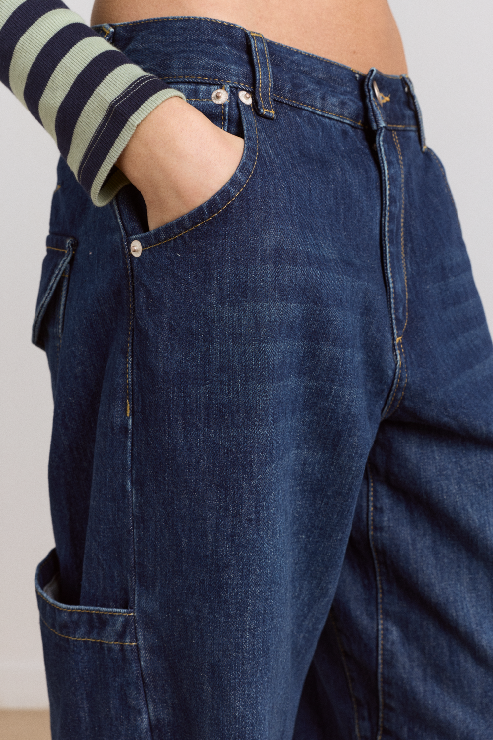 barrel nina jean - authentic mid blue wash