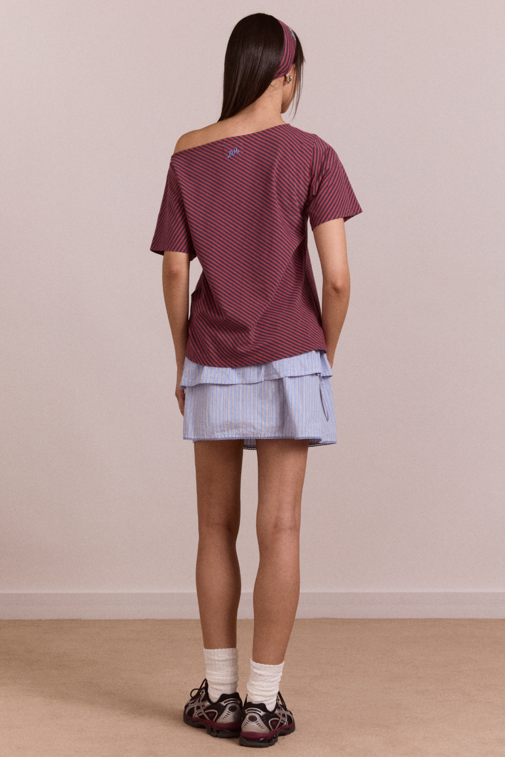 inka mini skirt - mini blue stripe