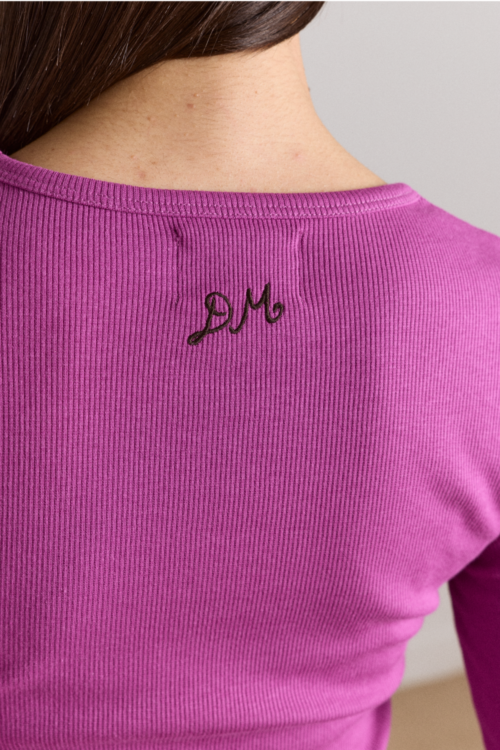 manon layered 2 in 1 top - choc/magenta