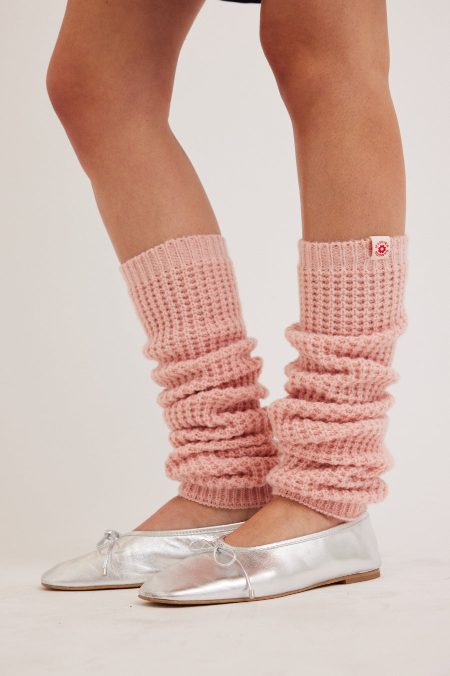 chunky leg warmers - baby pink