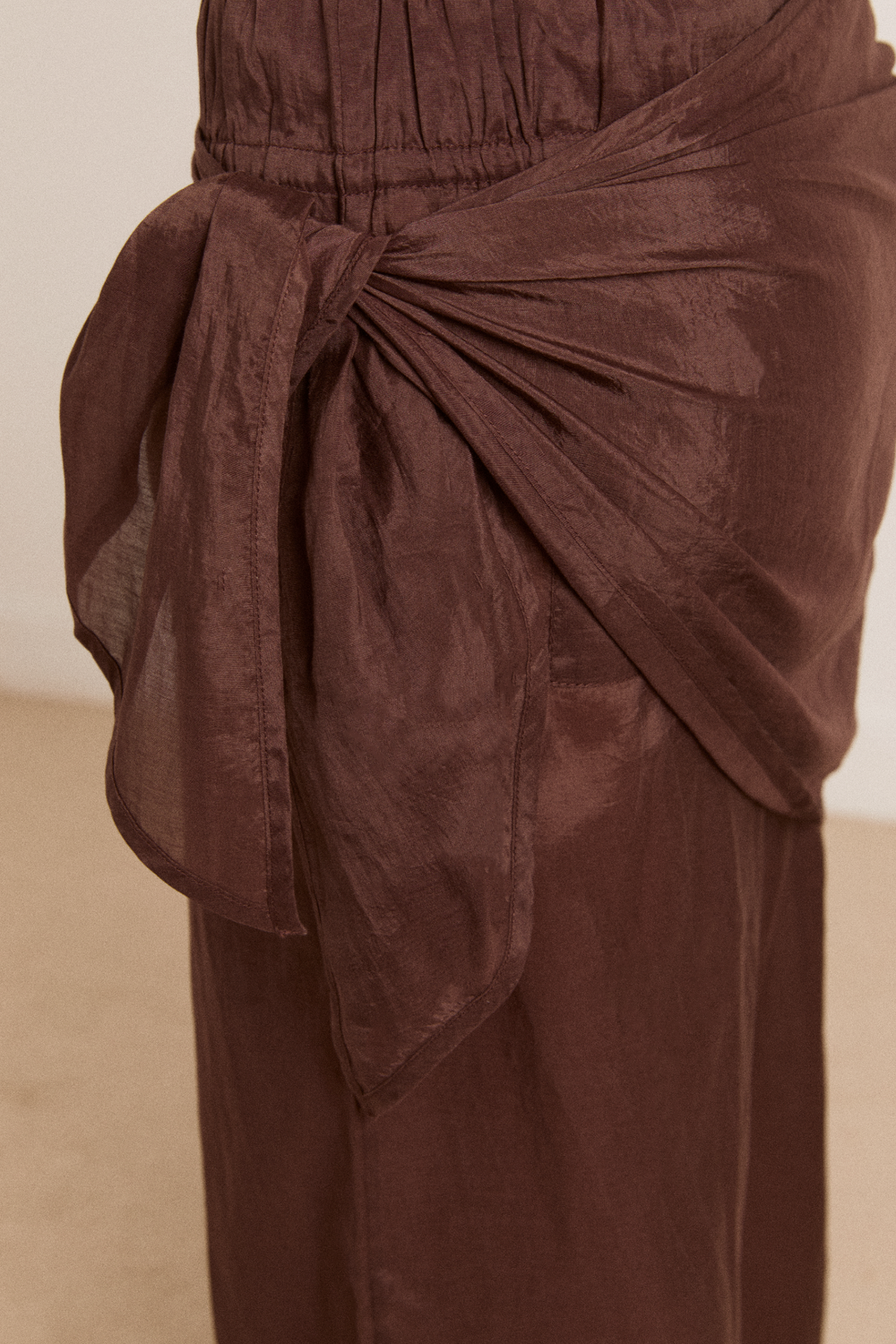 paula sarong trousers - sheer choc