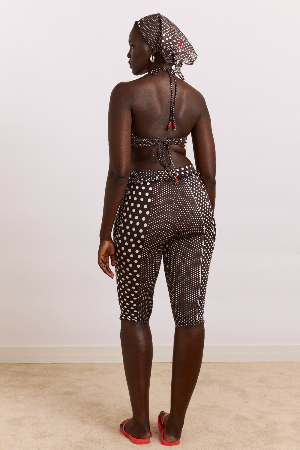 cove capri pant - spot stripe print