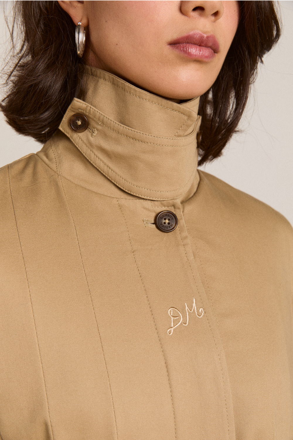 sofia pleated trench - light stone