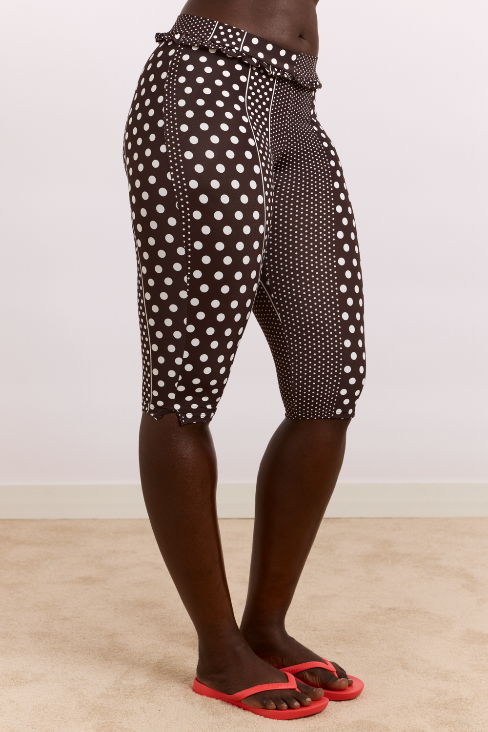 cove capri pant - spot stripe print